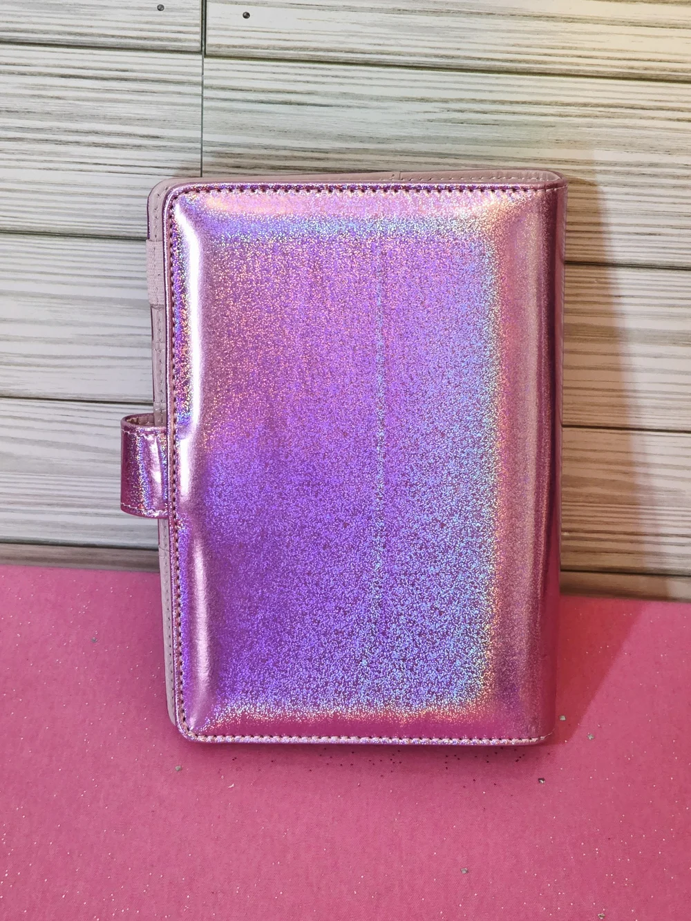 Pink Glitter KPop Demon Hunters Huntrix Girls Mira A6 Binder w/ Magnetic Strap